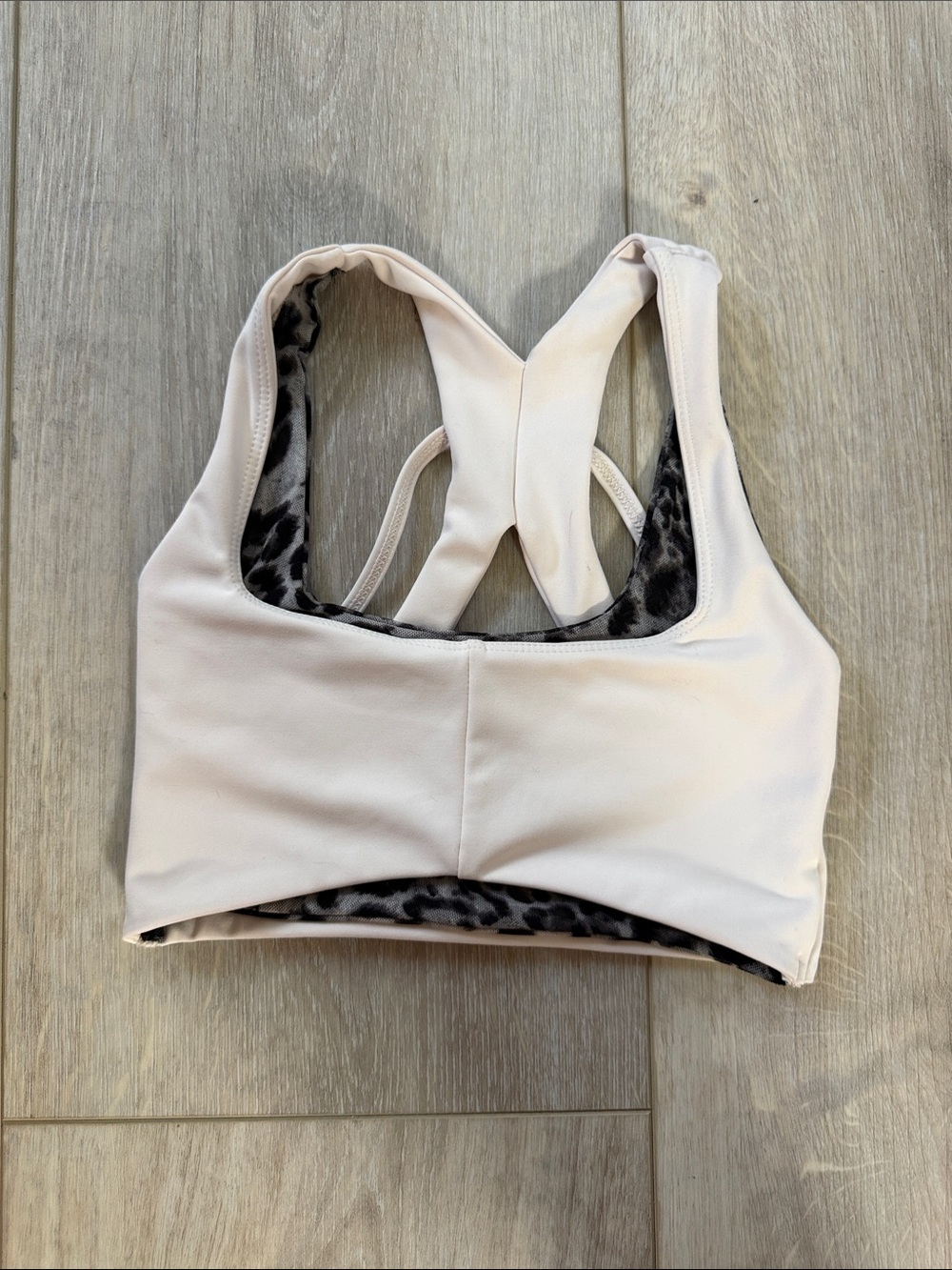 Five Dancewear Racerback Sports Bra with Leopard Lining